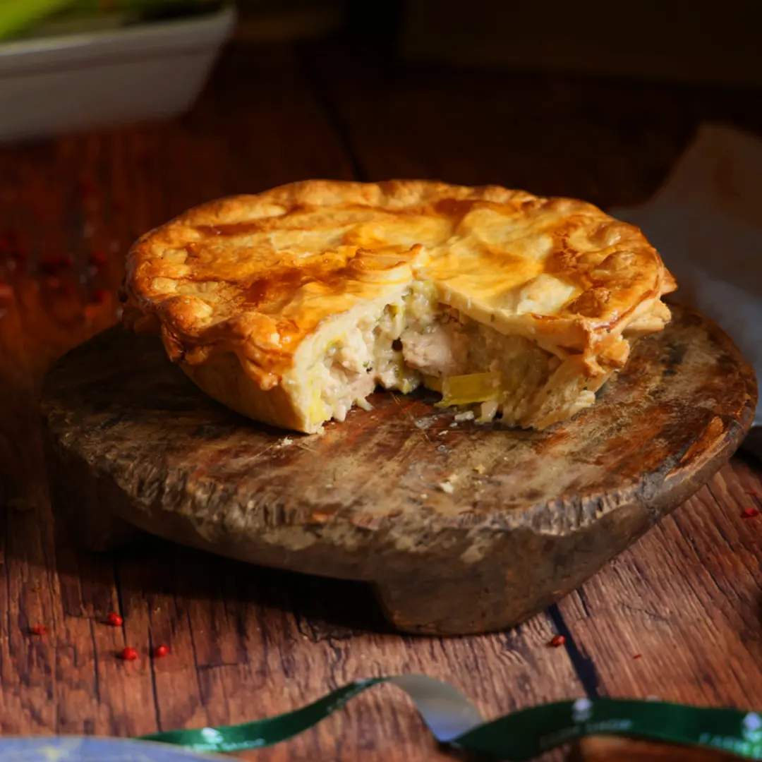 Chicken, Ham, and Leek Pie